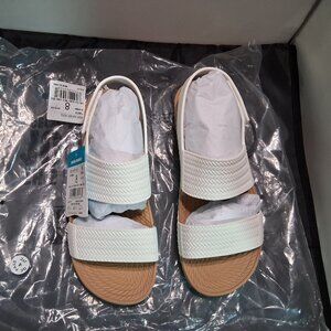 REEF WATER VISTA Sandals Womens Size 8 White Tan CI8574 New In Bag